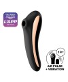 2 en 1 Stimulateur de clitoris et vibromasseur connecté USB noir Dual Kiss Satisfyer - CC597797