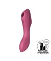 2 en 1 Stimulateur de clitoris et vibromasseur Curvy Trinity 3 rouge Satisfyer - CC597772