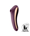 2 en 1 Stimulateur de clitoris et vibromasseur Dual kiss rouge Satisfyer - CC597774