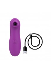 Vibromasseur par vibrations sur membrane rechargeable USB violet 10 vitesses de voyage - ZK003CPUR