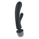 2 en 1 Vibromasseur rabbit et wand noir USB Triple Lover Satisfyer - CC597825