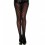 Collant semi opaque noir imprimé petits losanges