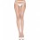 Collant blanc résille échancré entre-jambes et hanches