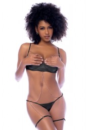 Ensemble 3 pièces avec chaine rose gold 