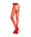 Collant nylon rouge ouvert