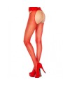 Collant nylon rouge ouvert