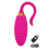 PLEASURE, Un Œuf vibrant USB avec télécommande, dans un silicone médical doux et rainuré - B24PNK