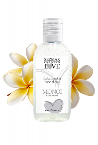 Lubrifiant à base d'eau 100% naturel Monoï 90 ml - SEZ085