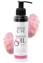 Huile de massage comestible Barbe à papa 100ml