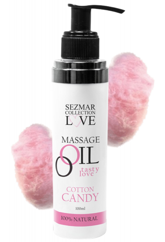 Huile de massage comestible Barbe à papa 100ml