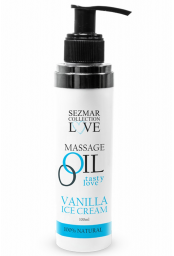 Huile de massage comestible Vanille glacée 100ml