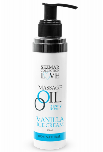 Huile de massage comestible Vanille glacée 100ml