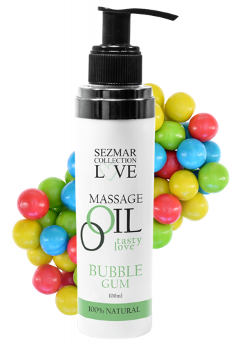 Huile de massage comestible bubble gum 100ml