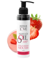 Huile de massage comestible mousse de fraise 100ml