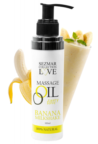 Huile de massage comestible milkshake banane 100ml