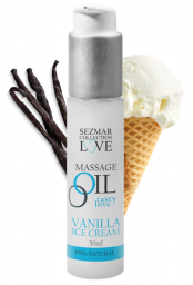 Huile de massage comestible Vanille glacée 50ml