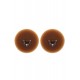 Paire de cache-tétons piercing barre demi-anneau faux diamant peau foncée - XP008F