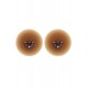 Paire de cache-tétons piercing barre demi-anneau faux diamant peau métisse - XP008M