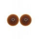Paire de cache-tétons piercing barre coeur faux diamant peau foncée - XP004F