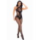 Combinaison en résille noir - MAL1116BLK