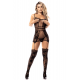 Combinaison en résille noire - MAL1105BLK