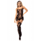 Combinaison en résille noire - MAL1105BLK