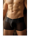 Boxer noir rayé opaque et transparent - LM2906-67BLK