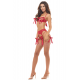Ensemble 3 pièces rouge avec noeuds en satin - REN53049-TRED