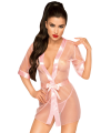 Peignoir et ceinture satinée Rose Midnight mirage - PH0071PNK