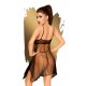 Nuisette et string assorti Noir Naughty doll - PH0082BLK