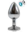 Plug bijou en aluminium bijou bleu Large - RY-003LBL