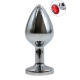 Plug bijou en aluminium bijou rouge Medium - RY-002RED