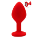 Plug rouge bijou cristal Medium - DB-RY068CRED
