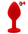 Plug rouge bijou cristal Medium - DB-RY068CRED