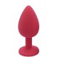 Plug rouge bijou cristal Medium - DB-RY068CRED