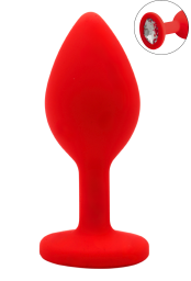 Plug rouge bijou cristal Small - DB-RY067CRED
