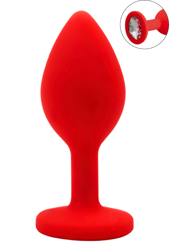 Plug rouge bijou cristal Small - DB-RY067CRED