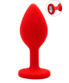 Plug rouge bijou cristal Small - DB-RY067CRED