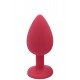 Plug rouge bijou cristal Small - DB-RY067CRED