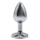 Plug bijou coeur en aluminium. Bijou rouge Small - RY-013RED