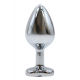Plug bijou en aluminium. Bijou coeur violet Medium - RY-014PUR