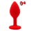 Plug silicone Small rouge et bijou cristal Small CHERRY
