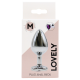 Plug bijou en aluminium. Bijou coeur violet Medium - RY-014PUR