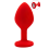 Plug Medium en silicon rouge, bijou cristal CHERRY