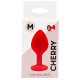 Plug rouge bijou cristal Medium CHERRY - RY-068CRED
