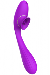 Stimulateurde clitoris violet Coeur Ardent point G  2 en1