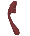 Stimulateurde clitoris bordeaux Coeur Ardent point G  2 en1