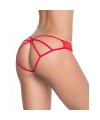 Culotte ouverte rouge ornements façon cage