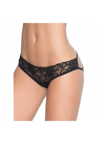 Culotte noire ouverte sexy style cage