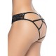 Culotte noire ouverte sexy style cage